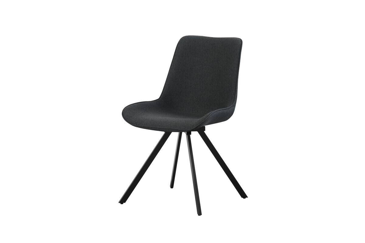 Drehstuhl EMILIA, 2er Set anthrazit Webstoff B/H/T: ca. 52x85x61 cm