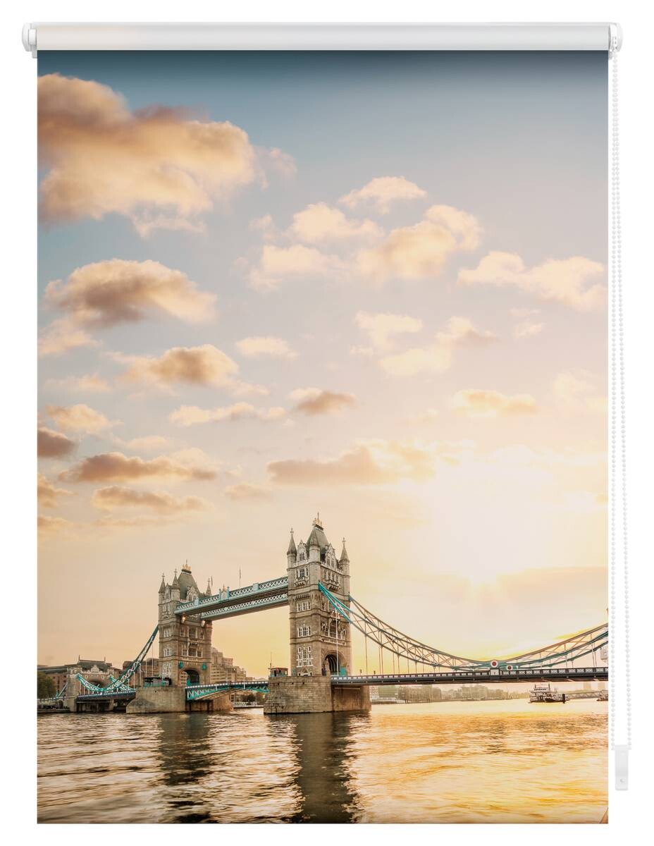 LICHTBLICK Verdunkelungsrollo Tower Bridge rot B/L: ca. 80x150 cm