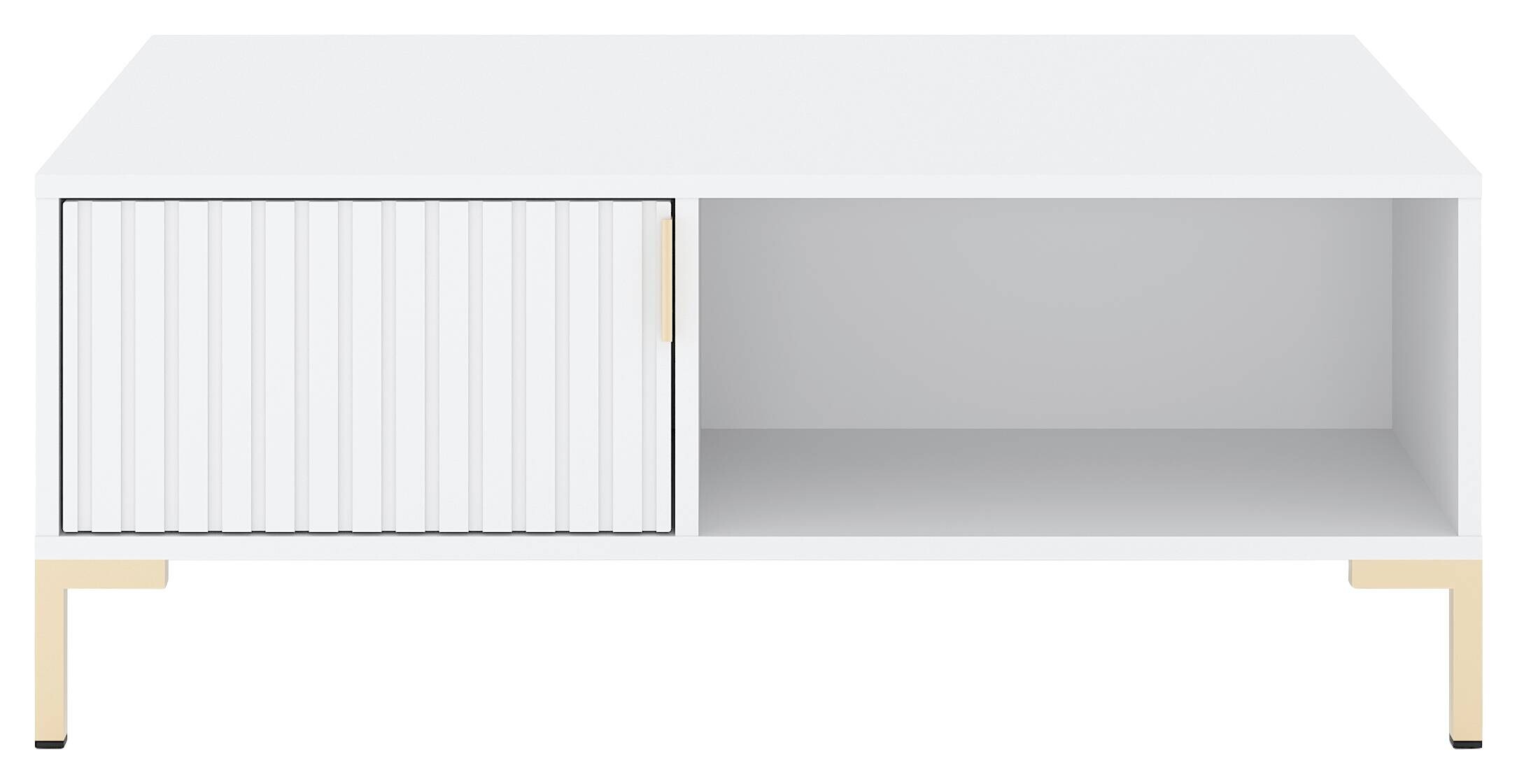 WIPMEB Couchtisch FLINN weiß B/H/T: ca. 100x39,6x66 cm