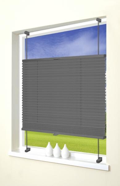ACUS design collection Thermo Spann-Plissee Verdunklungsqualität anthrazit B/L: ca. 70x130 cm
