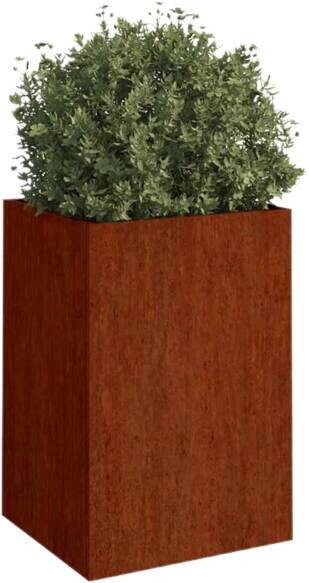 vidaXL Pflanzkübel braun Stahl B/H/L: ca. 38x75x42 cm