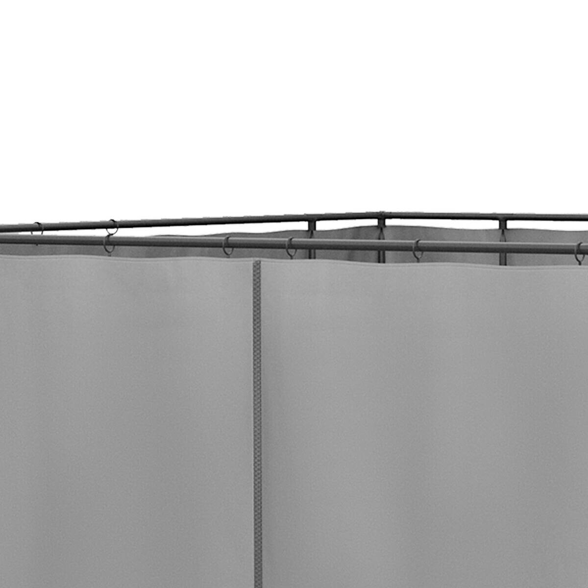 Outsunny Pavillon-Zubehör hellgrau Edelstahl H/L: ca. 302x205 cm