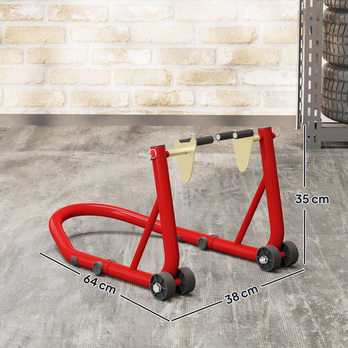 HOMCOM Motorradständer B/H/L: ca. 35x64x38 cm