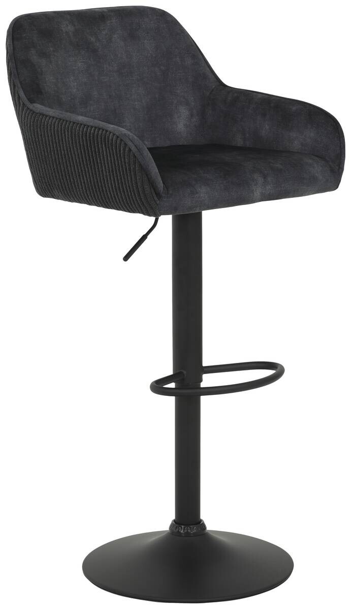 Barhocker Dollie anthrazit Microfaser B/H/T: ca. 51x87x52 cm