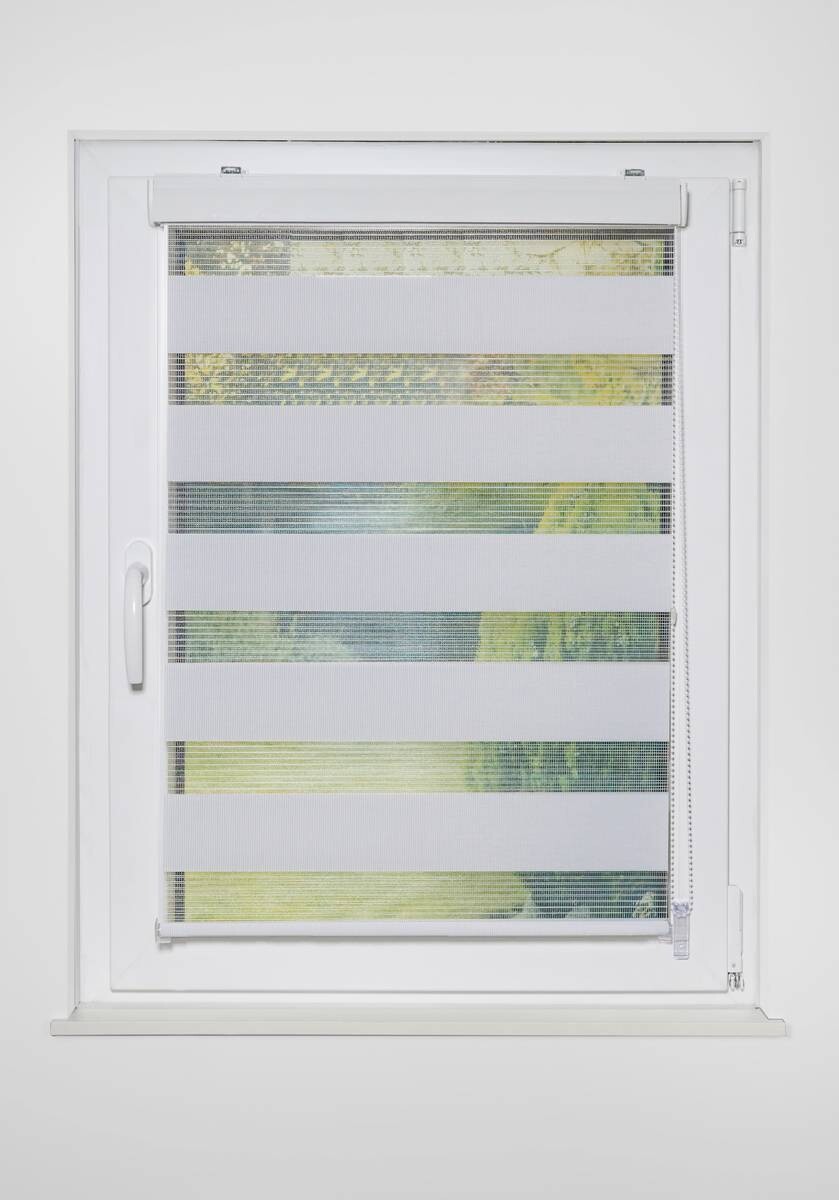 Doppelrollo mit Blende weiß B/L: ca. 90x160 cm