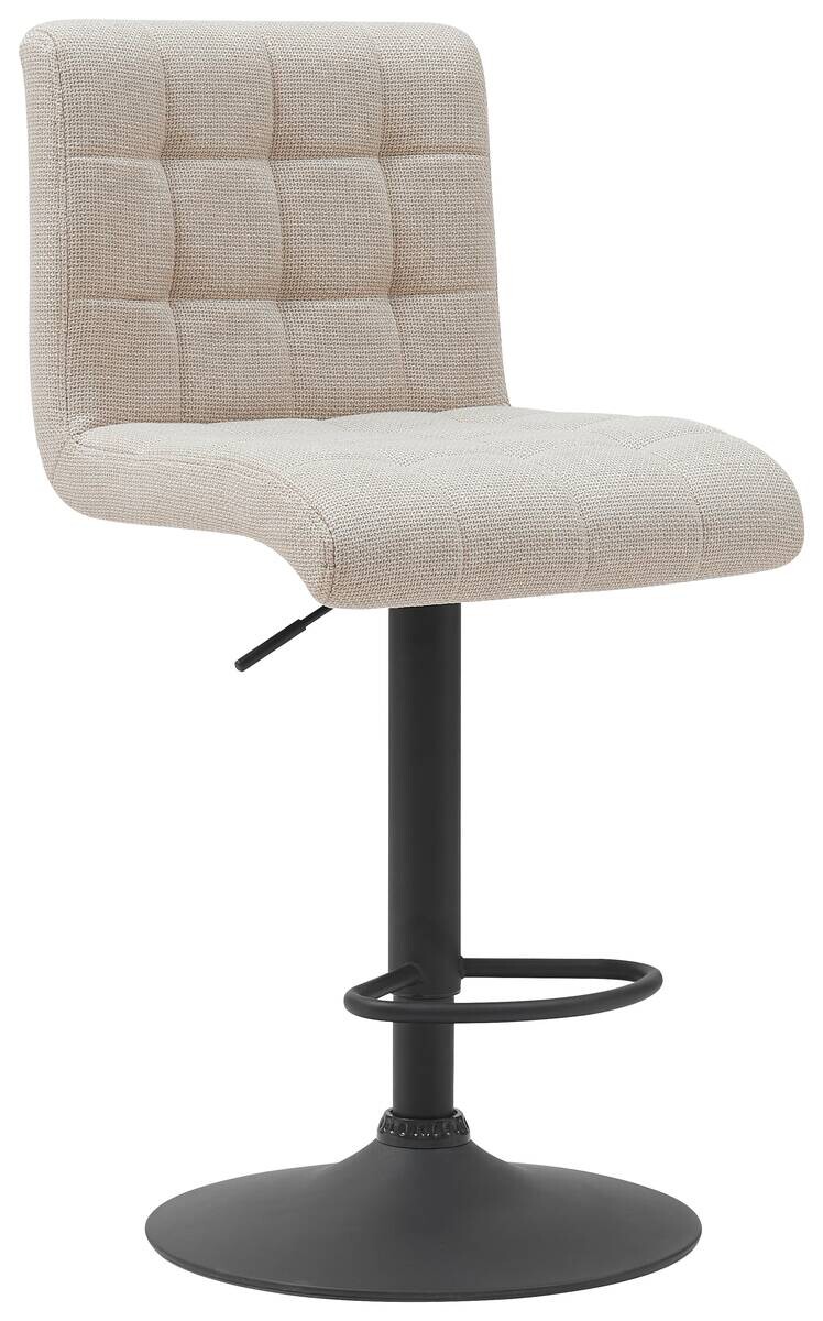 Barhocker Erika beige Microfaser Webstoff B/H/T: ca. 47x93x57 cm