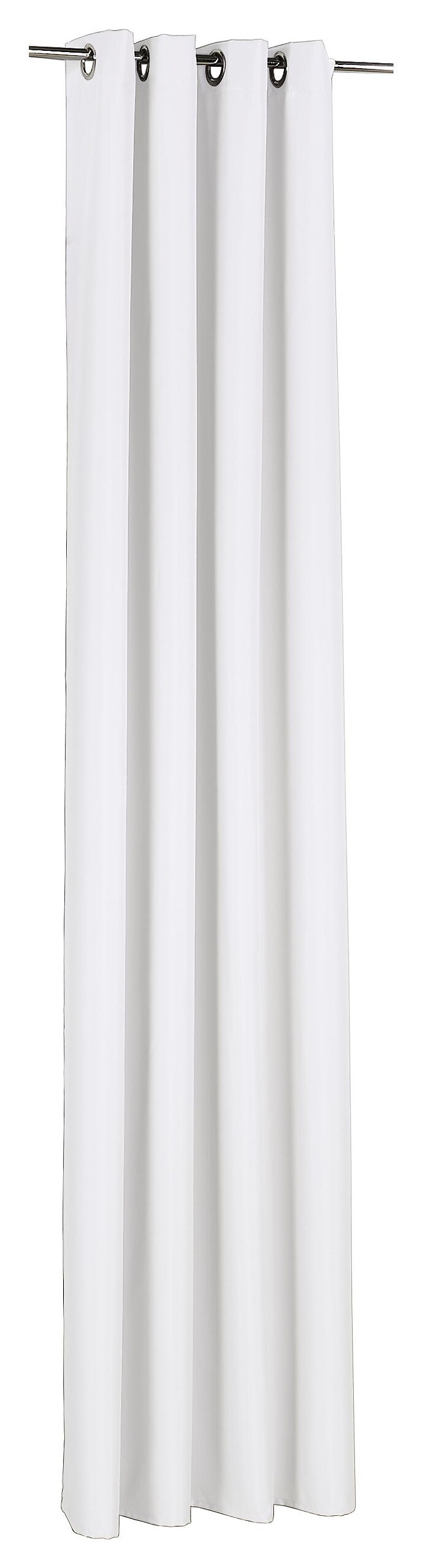 POCOline Ösenvorhang Sorrento weiß 100% Polyester B/L: ca. 140x245 cm