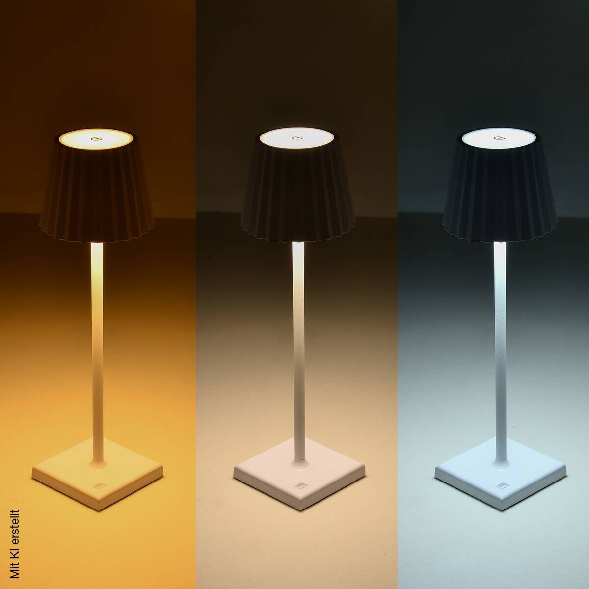 BERGNER LED-Tischleuchte Charcoal schwarz B/H: ca. 11,6x38 cm