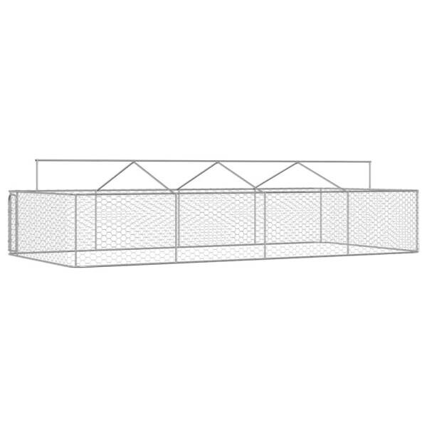 vidaXL Hundezwinger silber Stahl