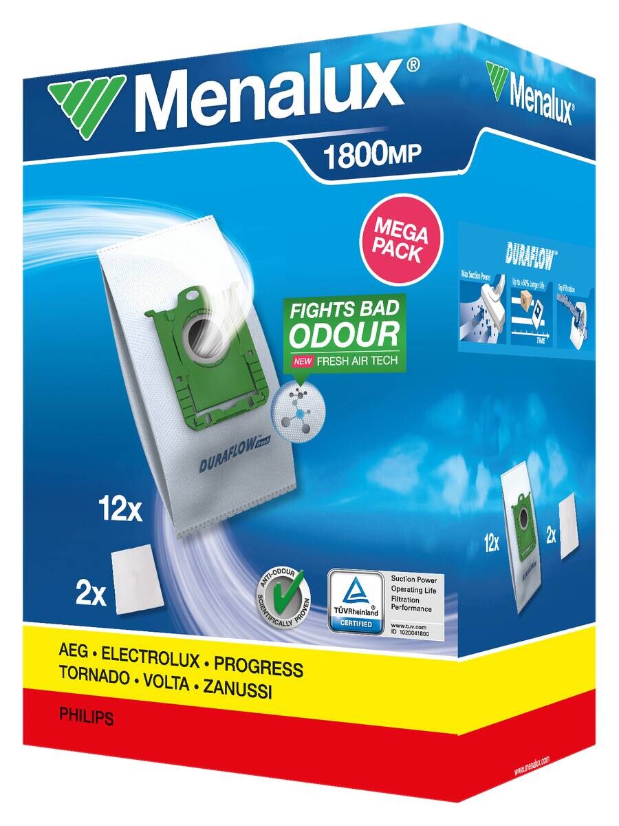 Menalux Staubsaugerbeutel 900168821 Microfaser B/H/L: ca. 16,5x24x12,5 cm