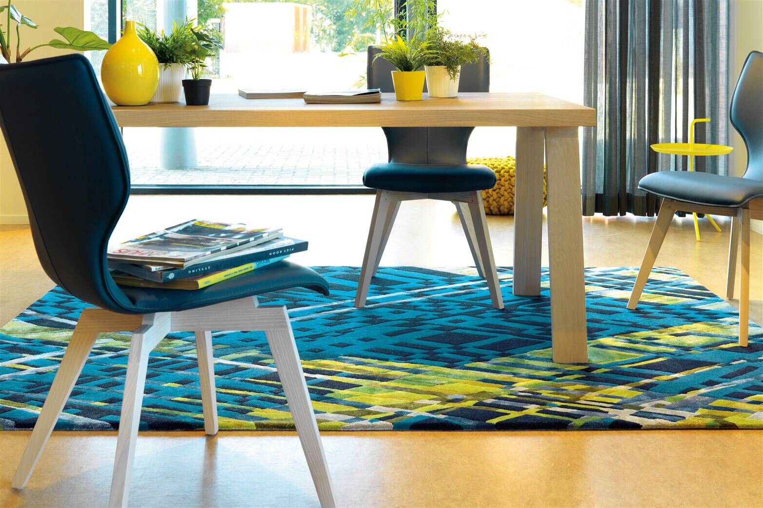 Arte Espina Kurzflorteppich Diamond 8050 blau B/L: ca. 120x180 cm