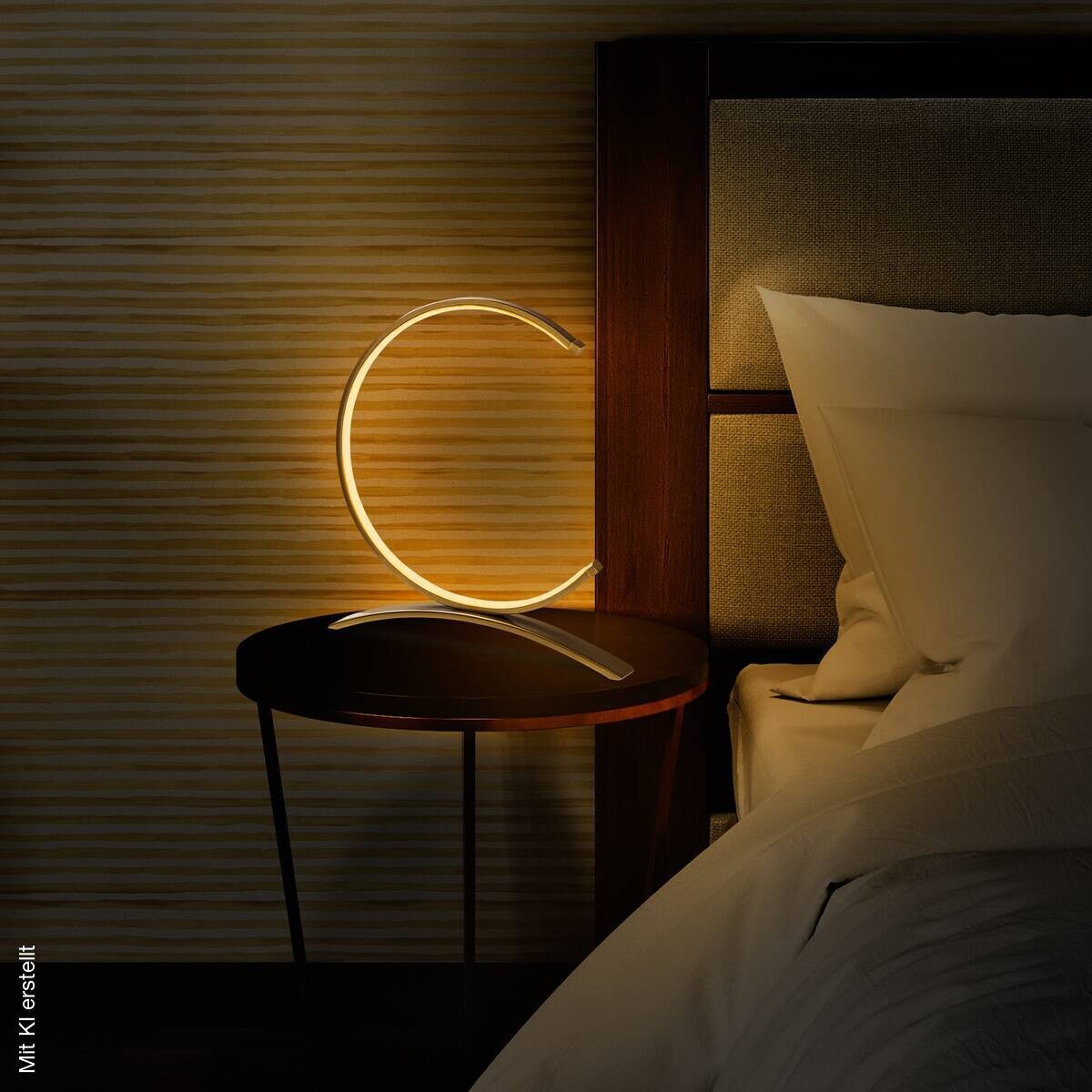 Opviq LED-Tischleuchte gold B/H/T: ca. 35x34x4 cm