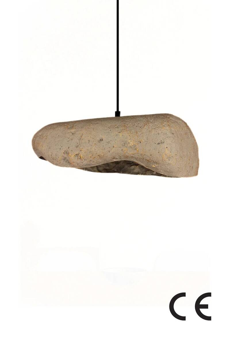 Pendelleuchte grau schwarz Beton Metall B/H/L/D: ca. 33x60x33x33 cm E27 1 Brennstellen