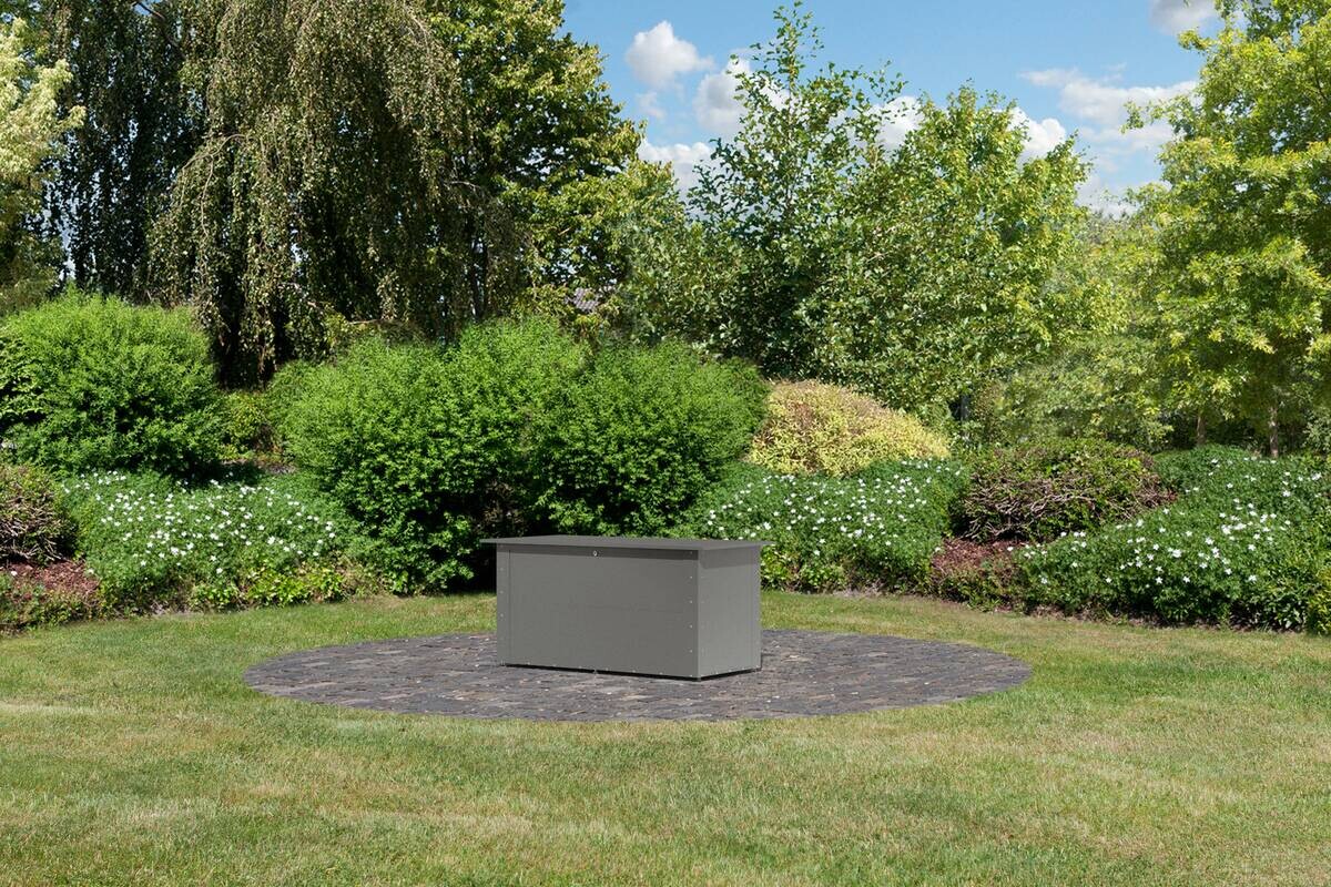 Karibu Metallbox Kailua 1 grau Metall B/H/T: ca. 134x71x62 cm