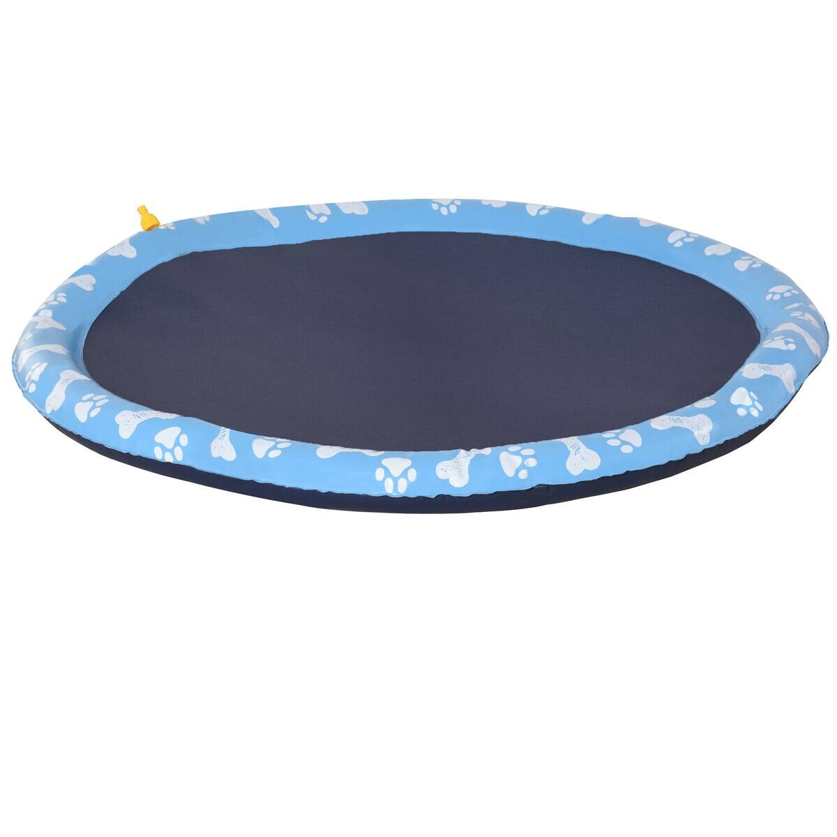 PawHut Hunde-Planschbecken blau Kunststoff B/H/L: ca. 150x1x150 cm