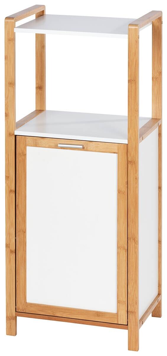Badregal weiß Bambus