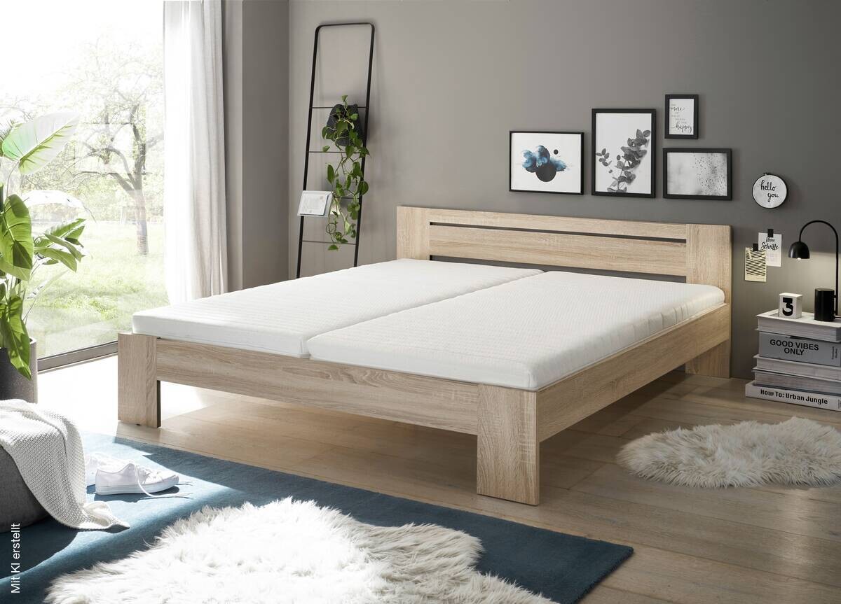 Futonbett Cannes Eiche Sonoma Nachbildung Liegefläche B/L: ca. 180x200 cm