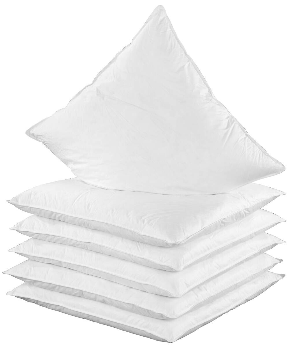 Kopfkissen weiß Bezug: 100% Baumwolle Füllung: 100% Federn B/L: ca. 80x80 cm
