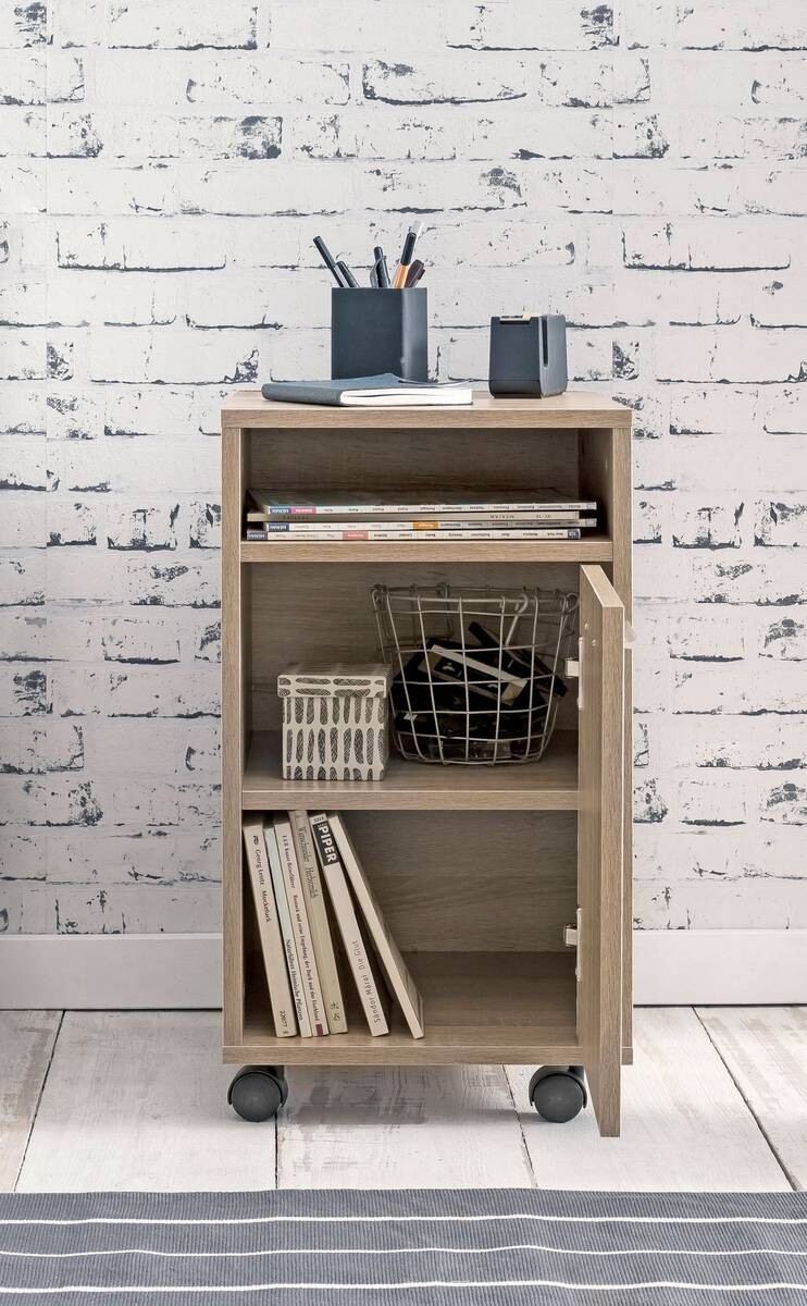 Rollcontainer braun Spanplatte B/H/T: ca. 33x60x38 cm