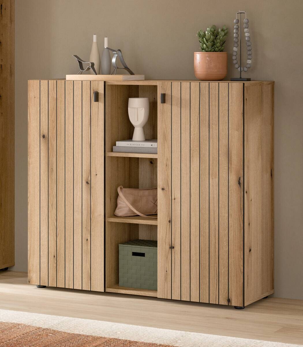 Schuhkommode STATION Evoke Oak Nachbildung B/H/T: ca. 106x96x37 cm