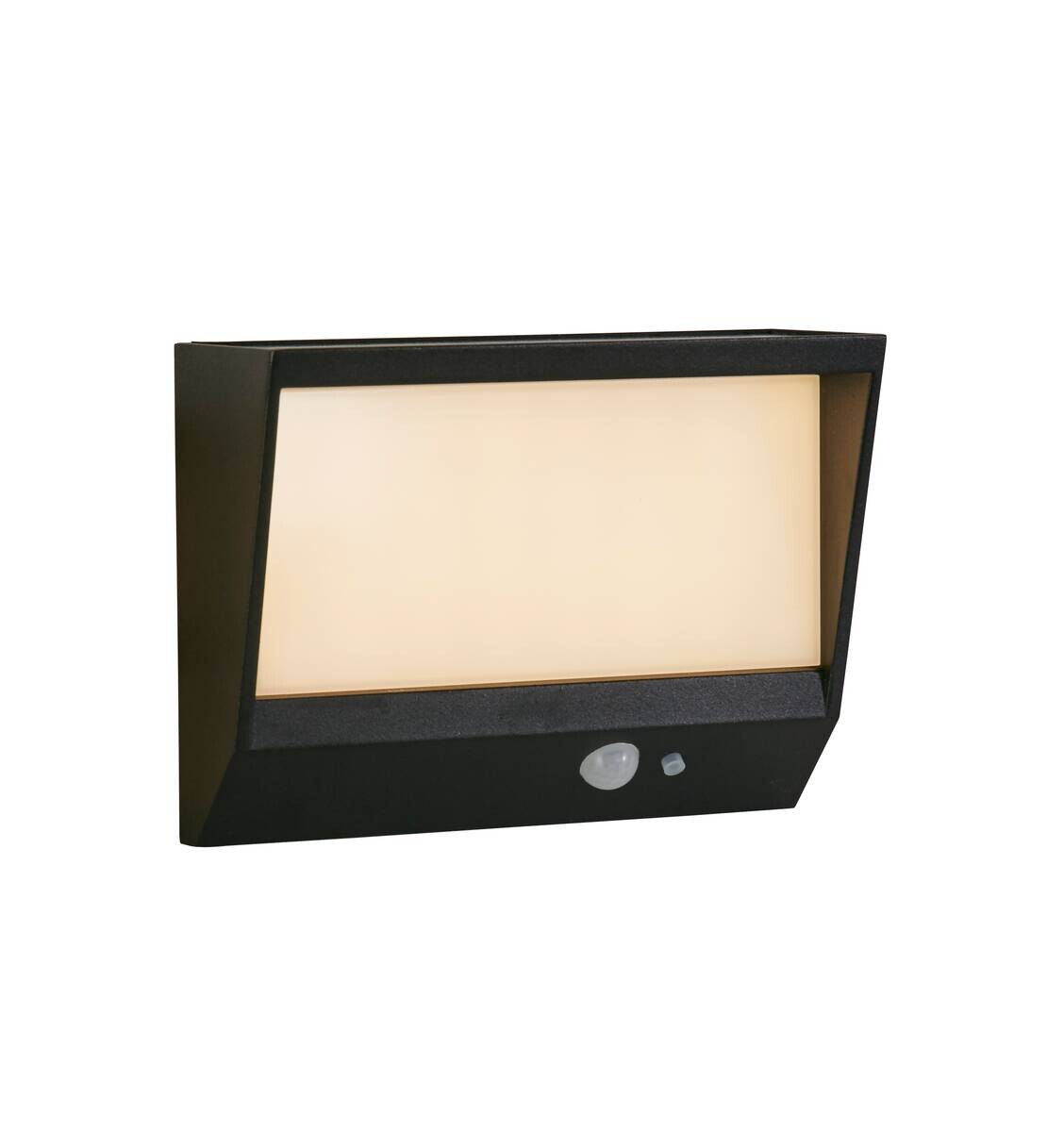 LED-Außenwandleuchte weiß klar schwarz B/H/T: ca. 18,8x14x8 cm