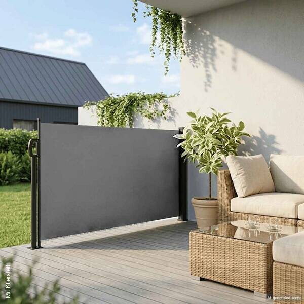 vidaXL Seitenmarkise anthrazit B/T/L: ca. 140x500x500 cm