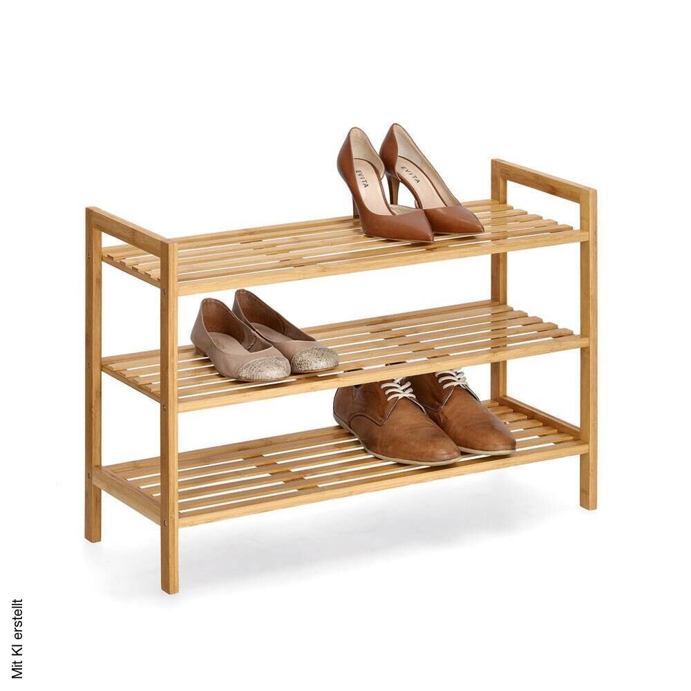 Zeller Schuhregal natur Bambus B/H/L: ca. 26x50x70 cm