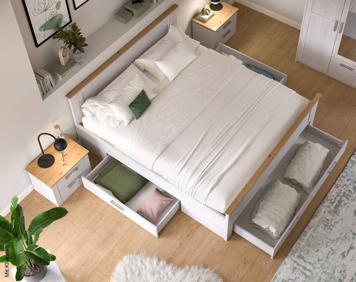 Bettanlage VERONA Sibiu Lärche Nachbildung Eiche Artisan Nachbildung