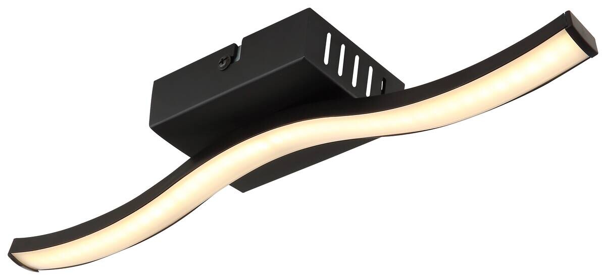 GLOBO LED-Deckenleuchte mattschwarz Opal Kunststoff B/H/T: ca. 34,3x6,4x7 cm 1 Brennstellen