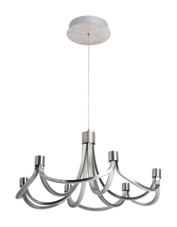 Näve Leuchten LED Pendelleuchte NV6137546 nickel matt Metall B/H/L: ca. 55x150x55 cm 1 Brennstellen