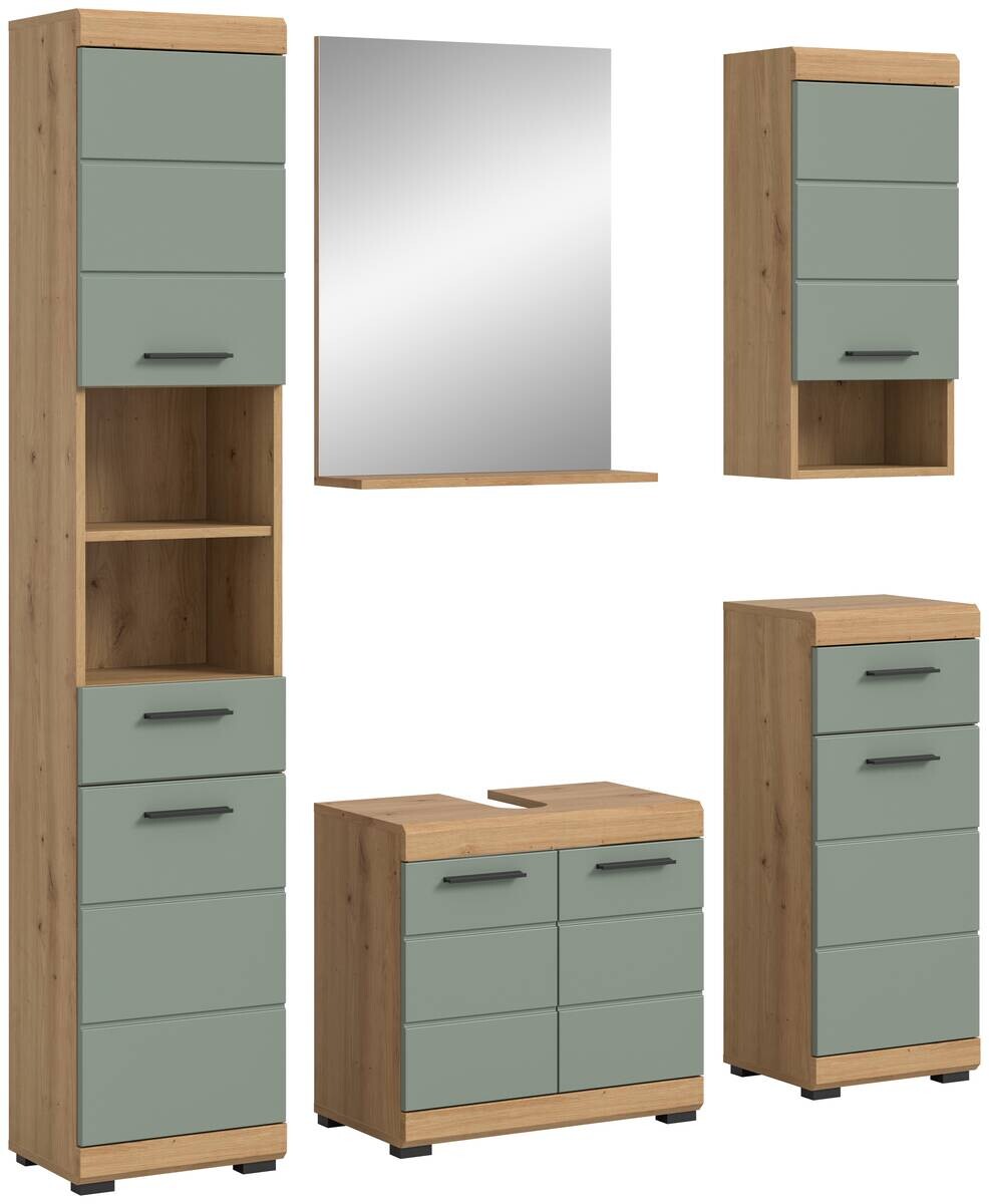 Badezimmer-Set Scout Eiche Artisan Nachbildung salbei Nachbildung B/H/T: ca. 164x191x34 cm