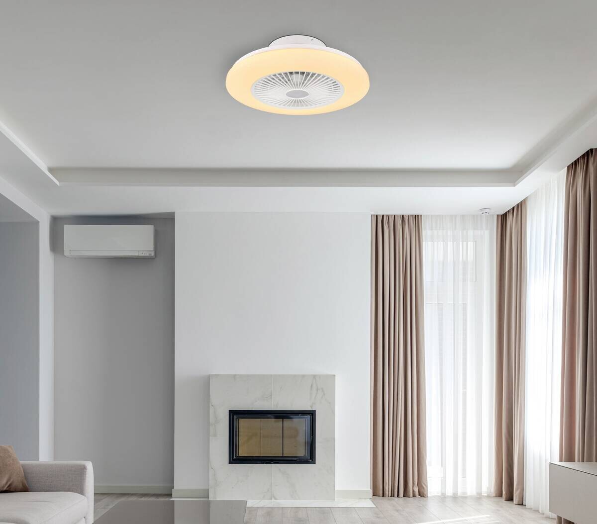 GLOBO LED-Deckenventilator weiß Opal H/D: ca. 16x52,5 cm max. 30 W