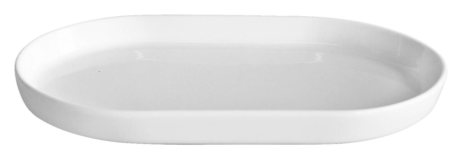 Servierplatte weiß Porzellan B/H: ca. 15x27 cm