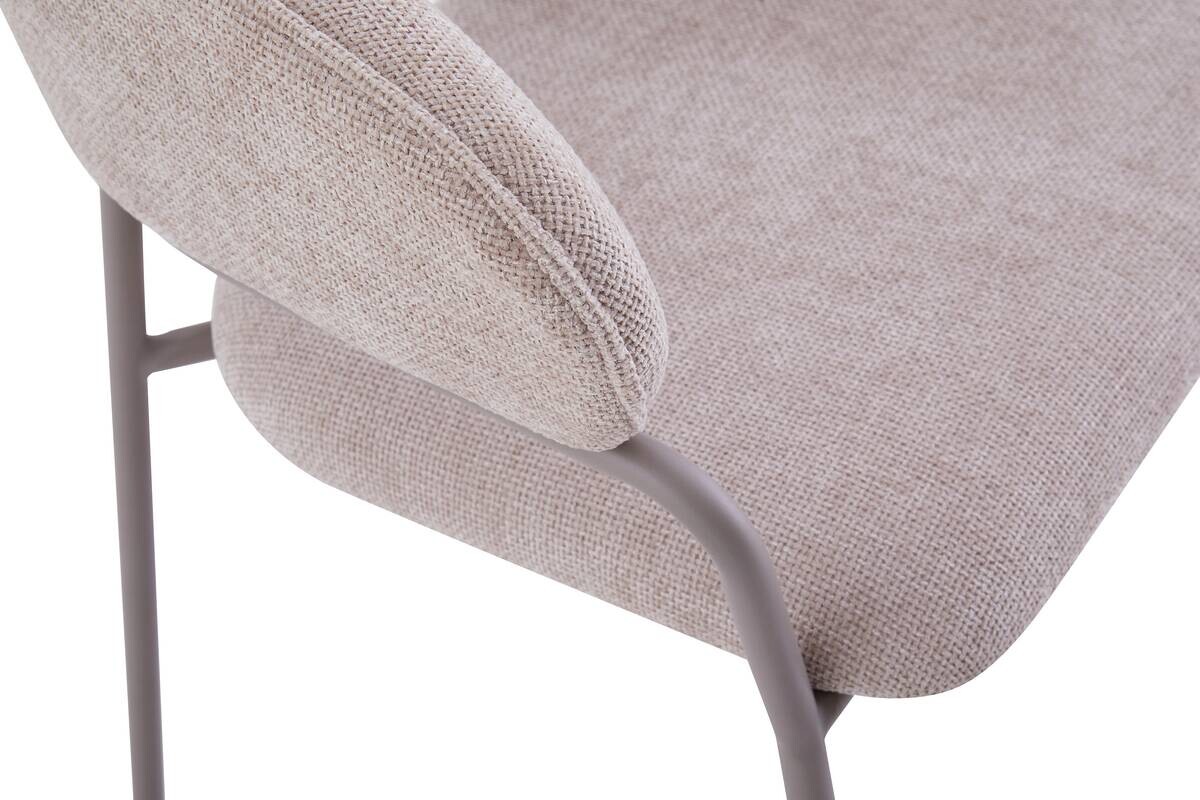Stuhl CURVE, 2er-Set taupe Stoff B/H/T: ca. 60x86x58 cm