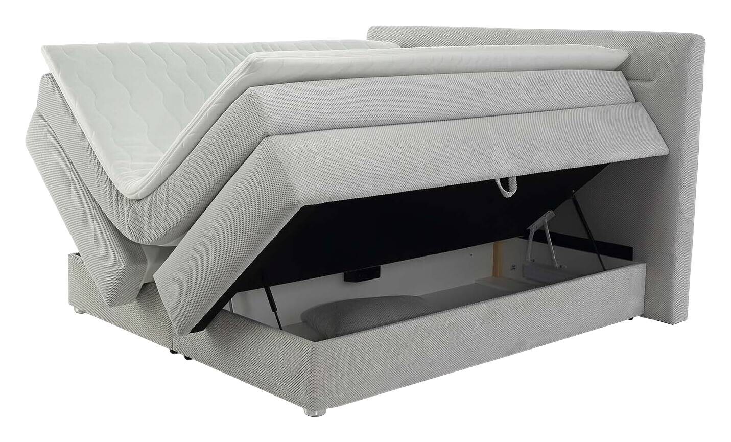 Boxspringbett hellgrau Liegefläche B/L: ca. 180x200 cm