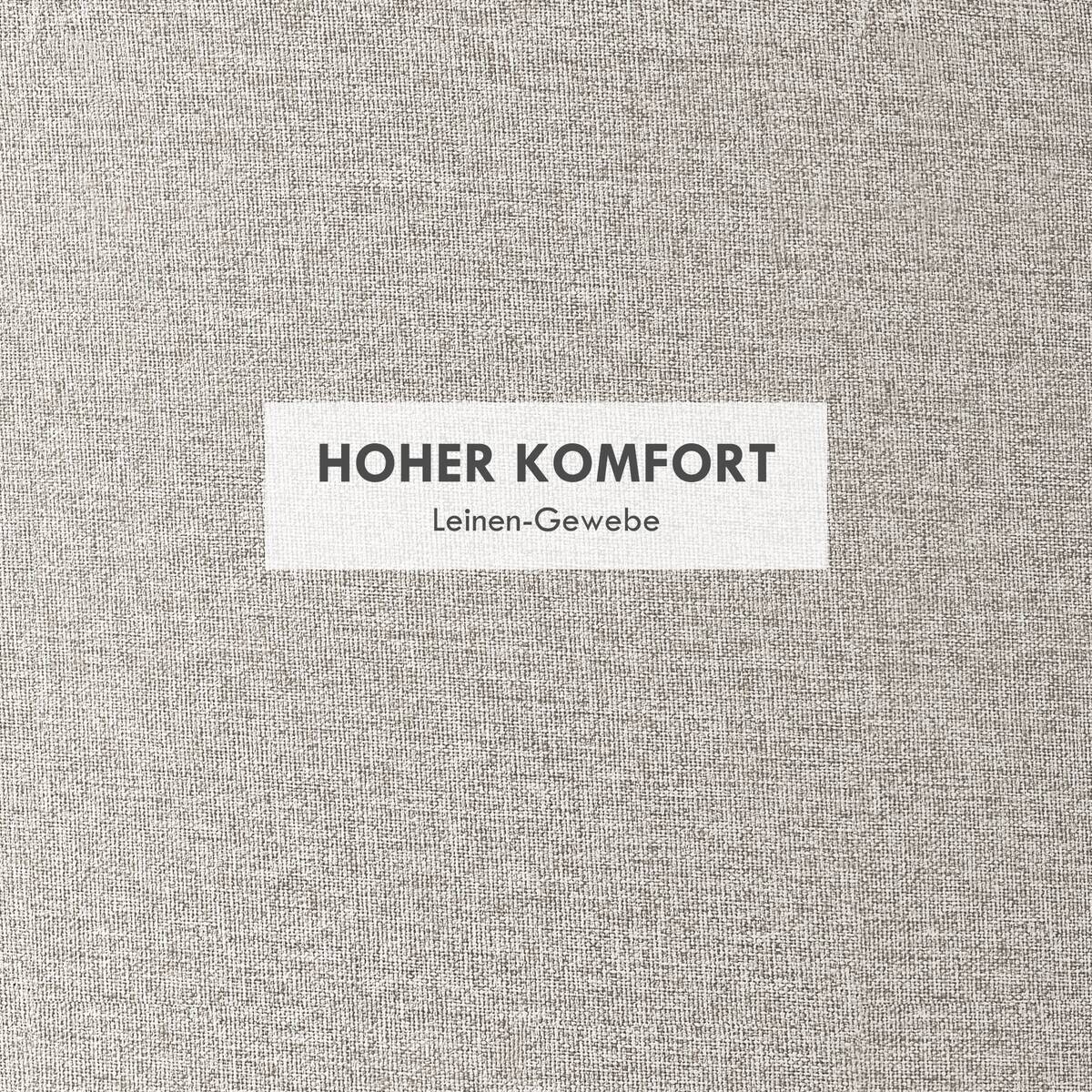 HOMCOM Hocker cremeweiß B/H/L: ca. 56x56x42 cm