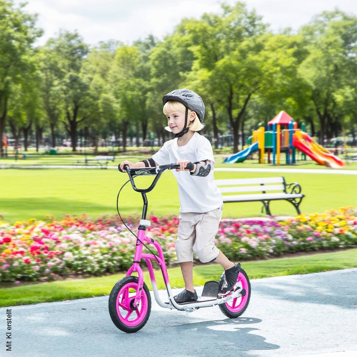 AIYAPLAY Kinder Kickscooter pink B/H/L: ca. 50x88x115 cm