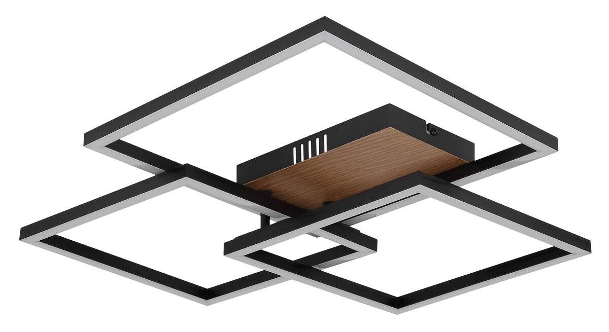 GLOBO LED-Deckenleuchte TATJANA schwarz Kunststoff B/H/T: ca. 45x9x5 cm 1 Brennstellen