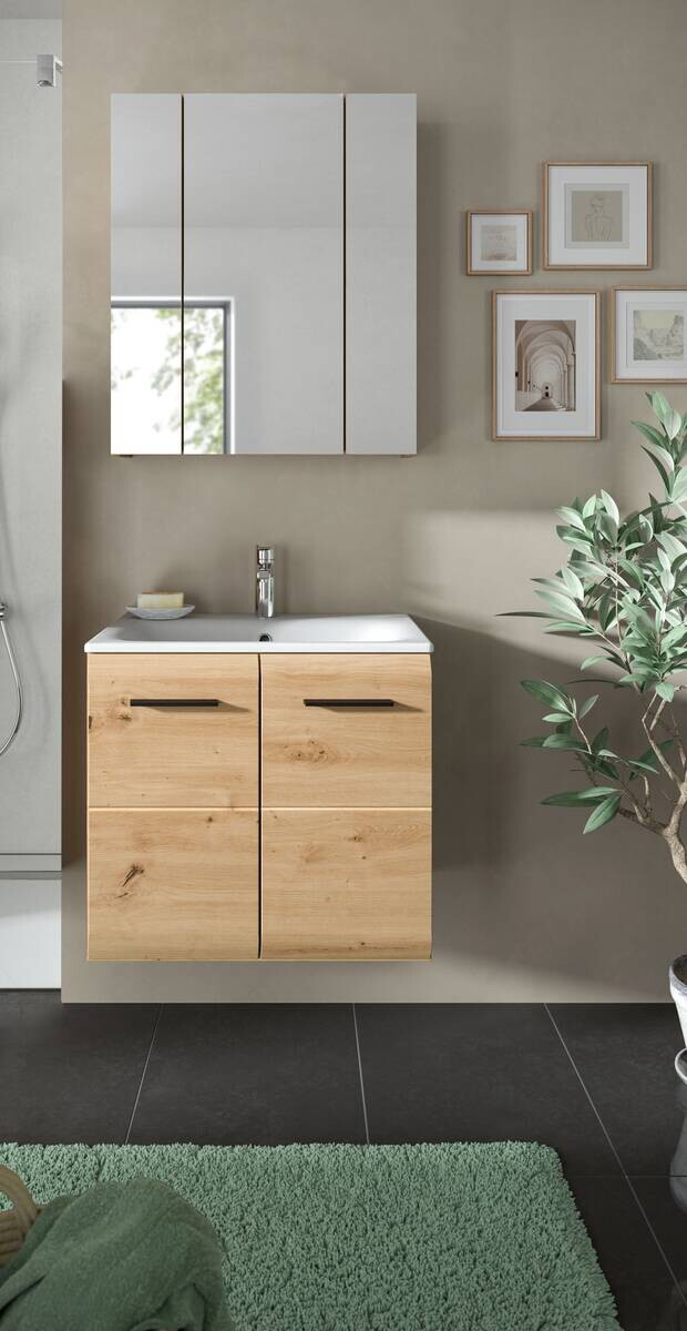 Badezimmer-Set Ice Artisan Oak Nachbildung B/H/T: ca. 60x185x46 cm