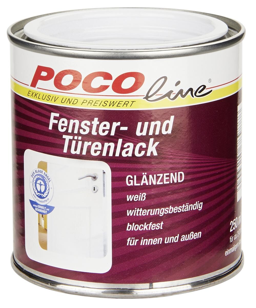 POCOline Acryl Fensterlack weiß glänzend ca. 0,25 l