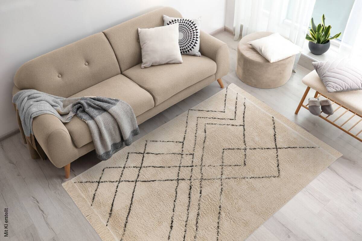 360Living Teppich Mylen schwarz B/L: ca. 120x170 cm