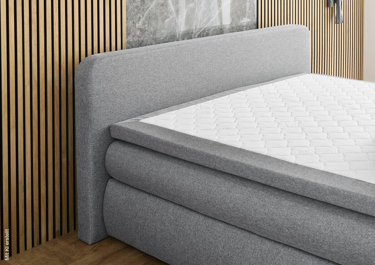 Boxspringbett Madeira Silbergrau Liegefläche B/L: ca. 180x200 cm