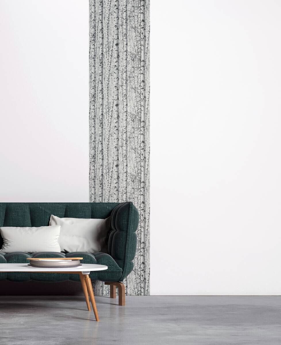 A.S.Creation Tapete grau schwarz weiß B/H/D: ca. 52x250x7,5 cm