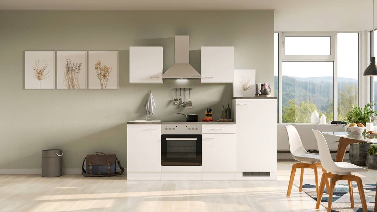 Küchenblock Lucca weiß matt B/H/T: ca. 220x200x60 cm