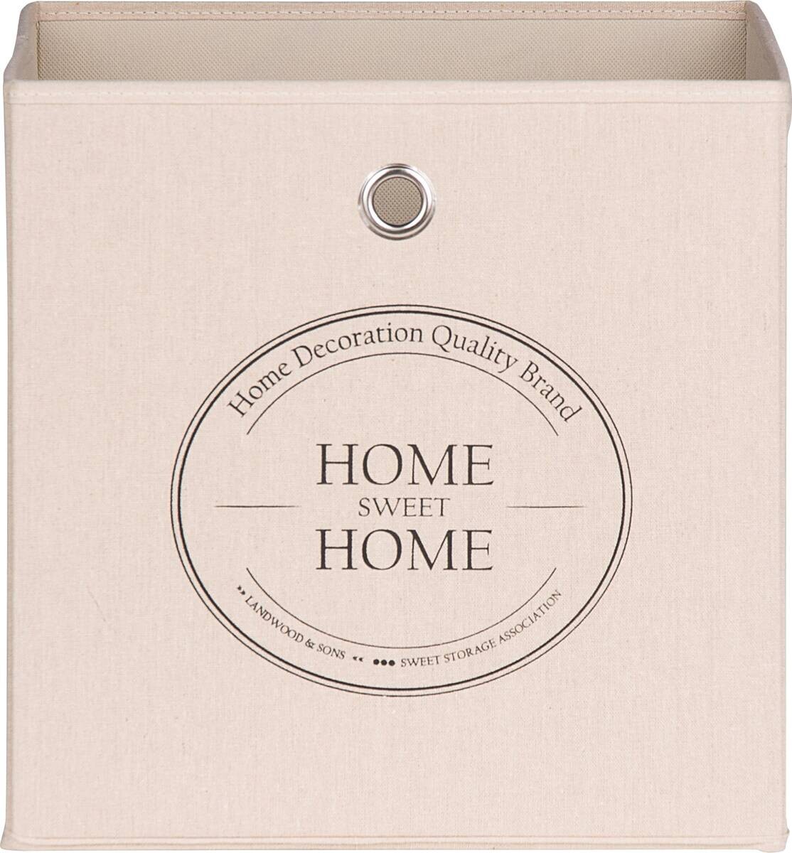 Motivbox Home beige B/H/T: ca. 32x32x32 cm