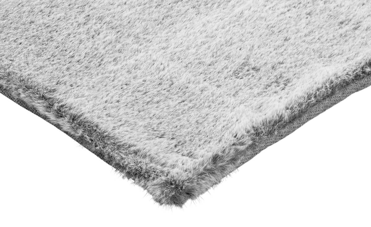 Fellimitat Maya silberweiß B/L: ca. 160x230 cm