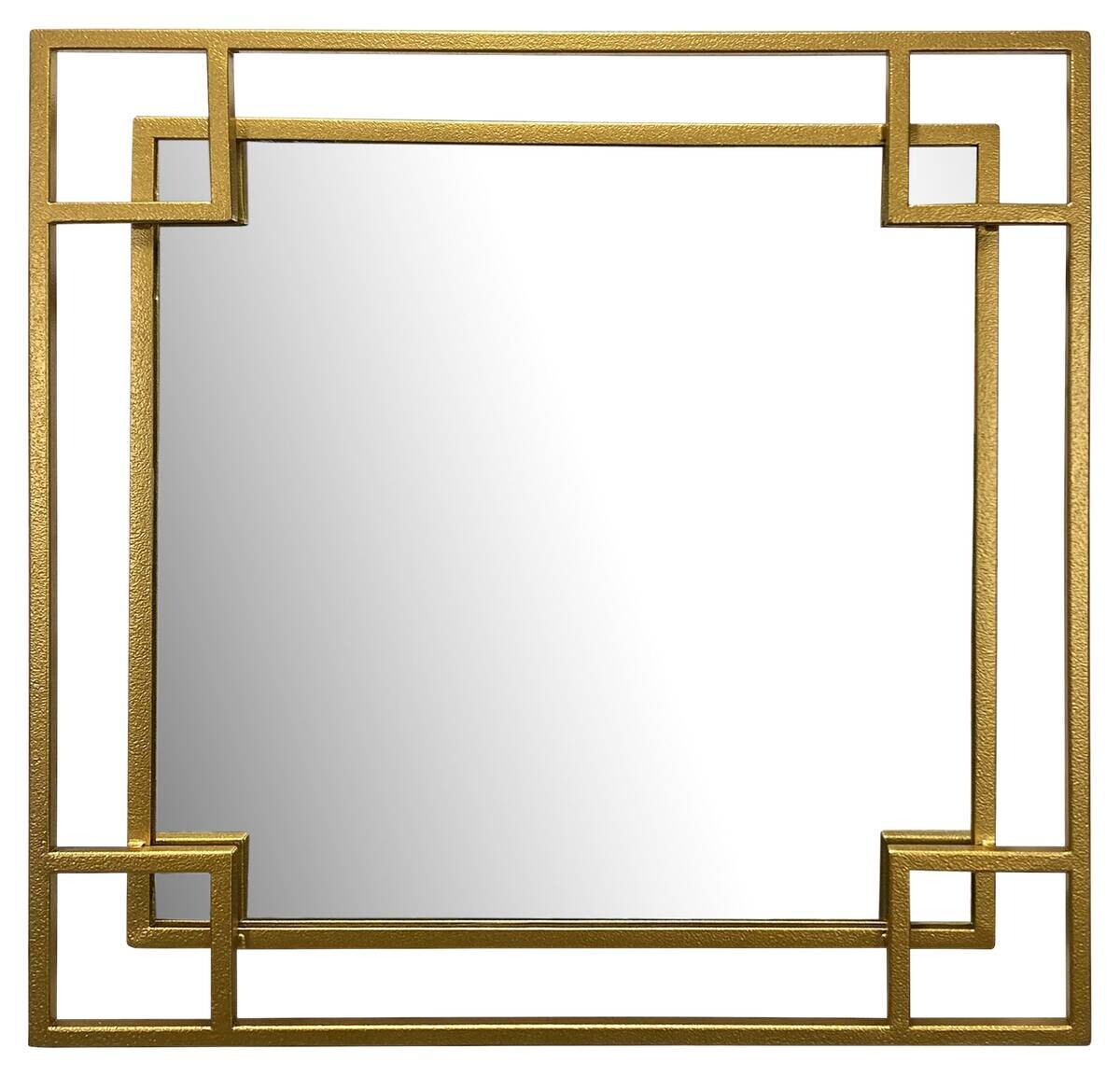 Wohnling Wandspiegel gold Metall B/H/T: ca. 60x60x3 cm