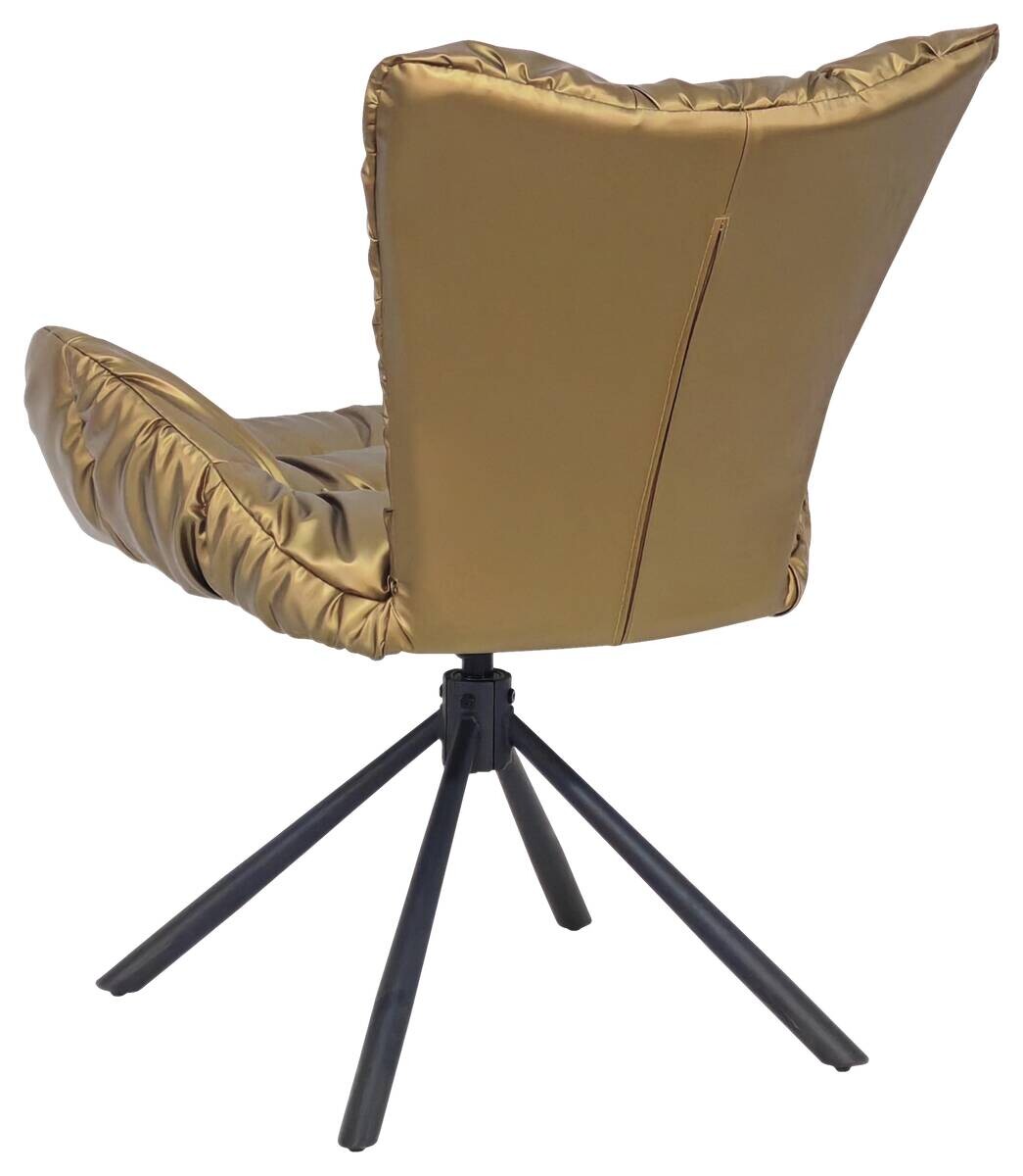 Drehstuhl Brest gold Kunstleder Nylon B/H/T: ca. 67x91x65 cm