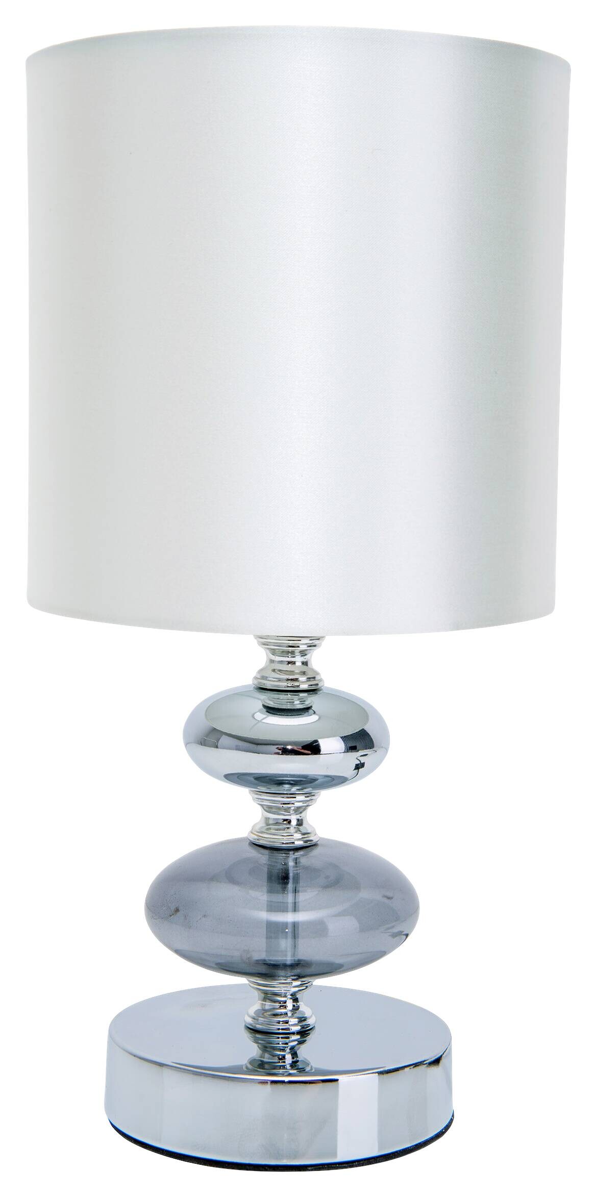 Näve Leuchten Tischleuchte 3098123 weiß Textil Metall B/H/T: ca. 15x28,5x15 cm E14 1 Brennstellen