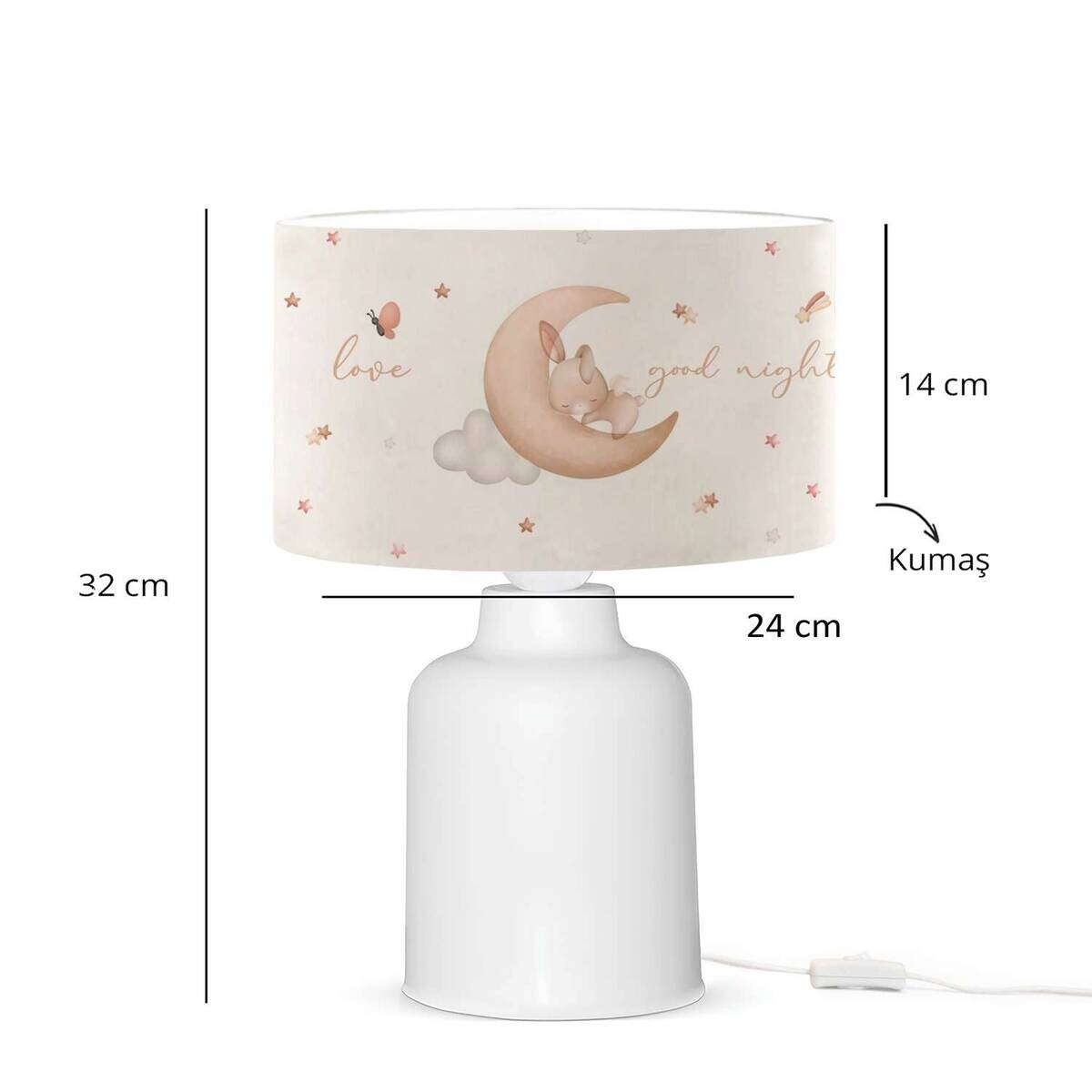Tischleuchte creme Metall B/H/L/D: ca. 24x32x24x24 cm E27 1 Brennstellen